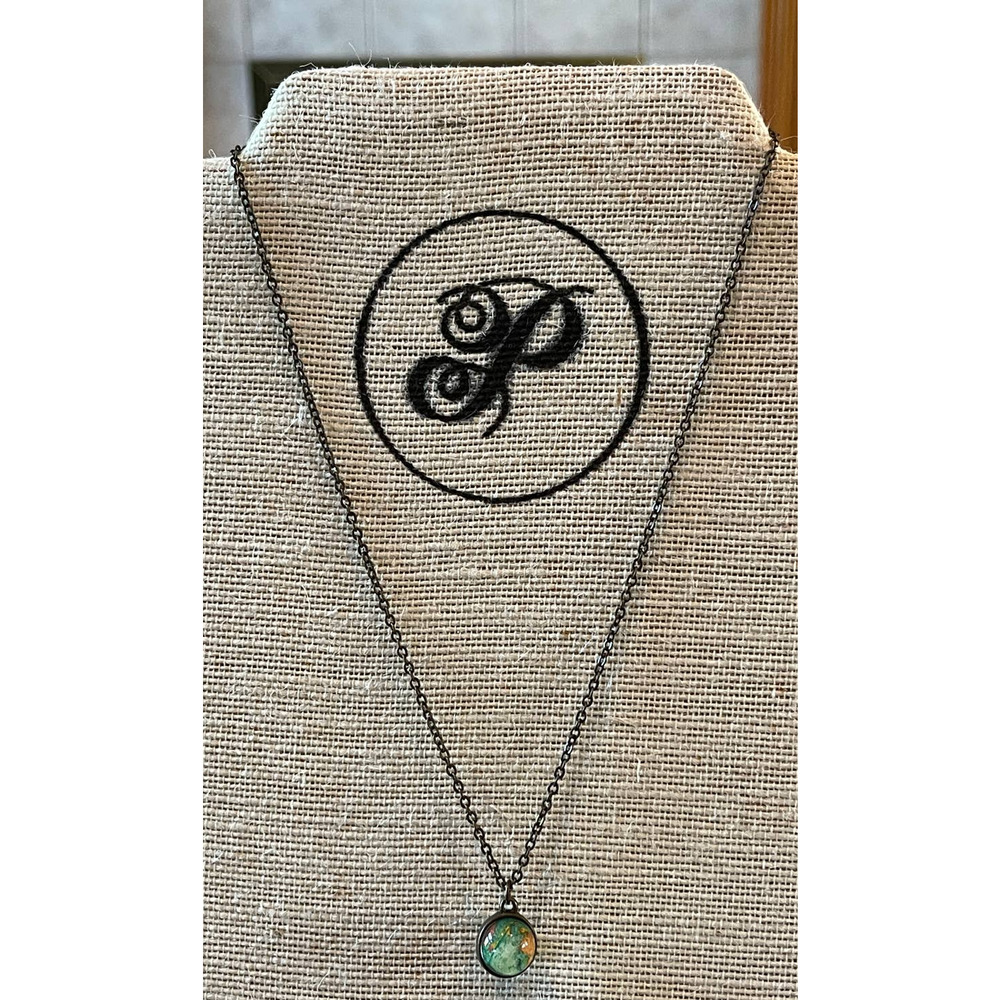 PLUNDER DESIGN - Antique Gold Chain with Pendant Charm of a Globe - NEW